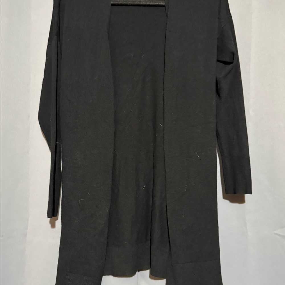 A New Day Black Long Open Front Cardigan